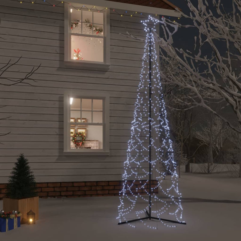 Christmas Cone Tree Cold White 500 LEDs 100x300 cm Payday Deals