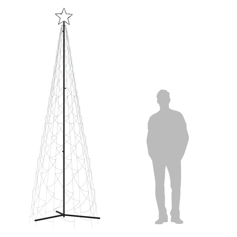 Christmas Cone Tree Cold White 500 LEDs 100x300 cm Payday Deals