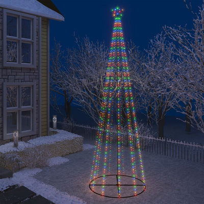 Christmas Cone Tree Colourful 732 LEDs 160x500 cm
