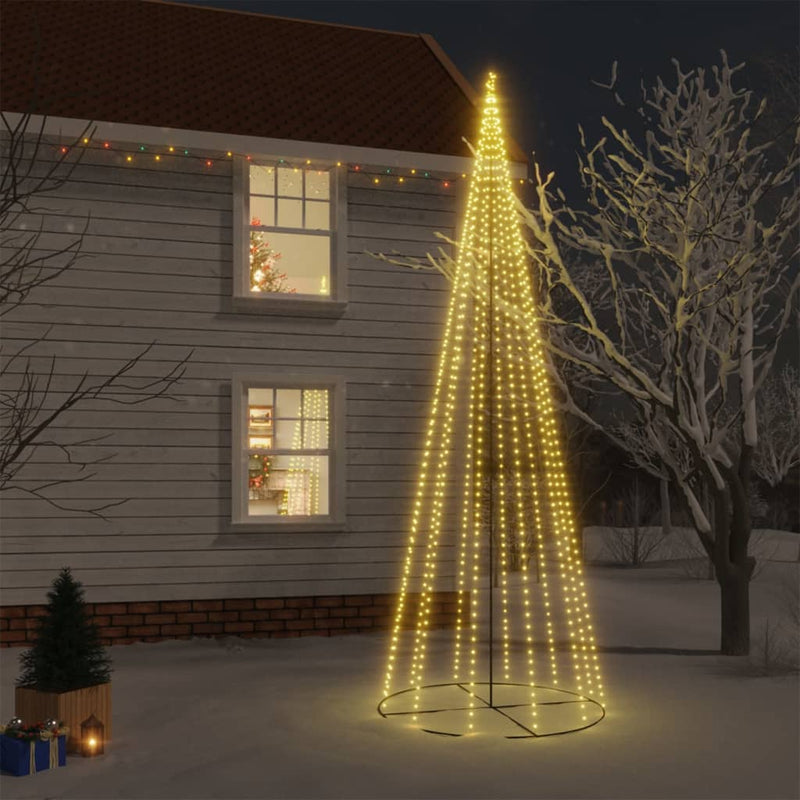 Christmas Cone Tree Warm White 732 LEDs 160x500 cm Payday Deals