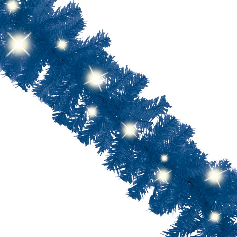 Christmas Garland with LED Lights 10 m Blue Payday Deals