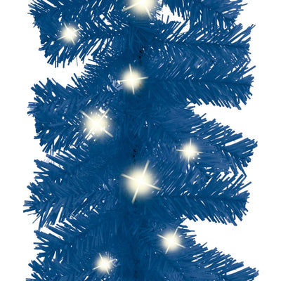 Christmas Garland with LED Lights 10 m Blue Payday Deals