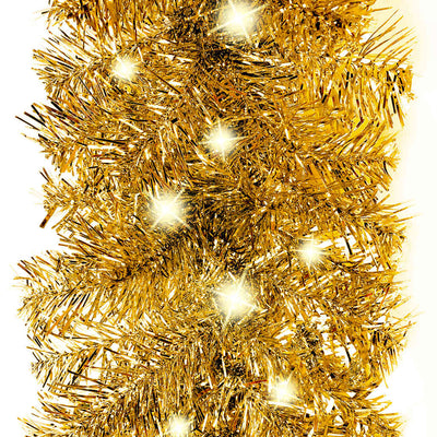 Christmas Garland with LED Lights 10 m Gold Payday Deals
