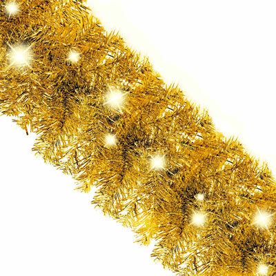 Christmas Garland with LED Lights 10 m Gold Payday Deals