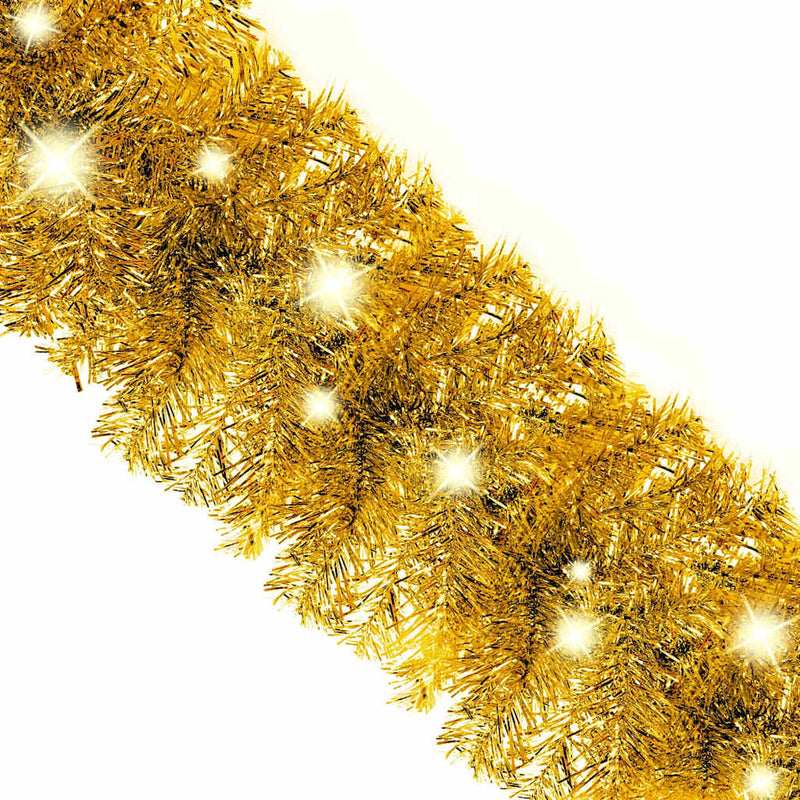 Christmas Garland with LED Lights 10 m Gold Payday Deals