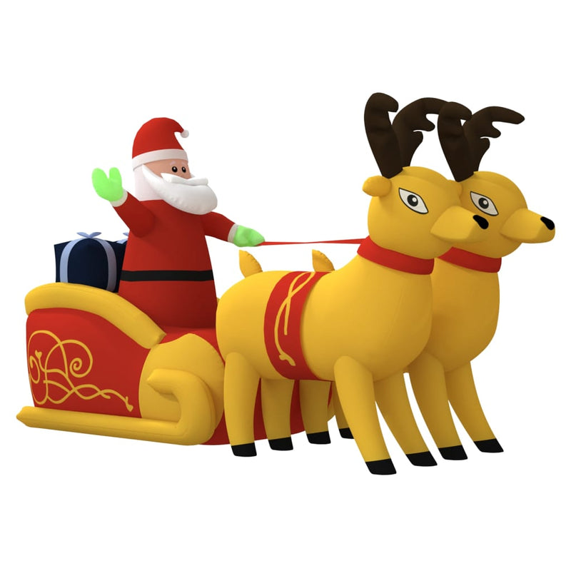 Christmas Inflatable Santa and Reindeer Decoration LED 130 cm Payday Deals