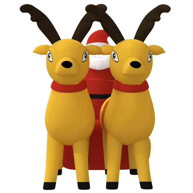 Christmas Inflatable Santa and Reindeer Decoration LED 130 cm Payday Deals