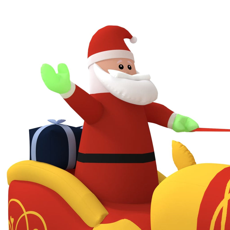Christmas Inflatable Santa and Reindeer Decoration LED 130 cm Payday Deals