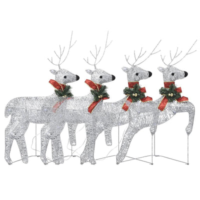 Christmas Reindeers 4 pcs Silver 80 LEDs Payday Deals