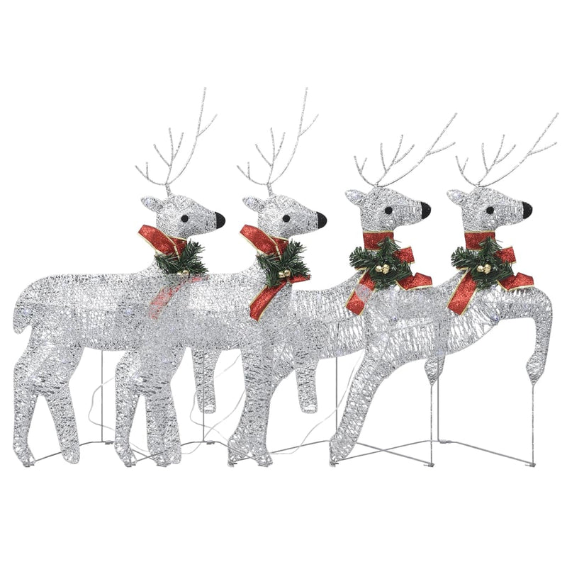 Christmas Reindeers 4 pcs Silver 80 LEDs Payday Deals