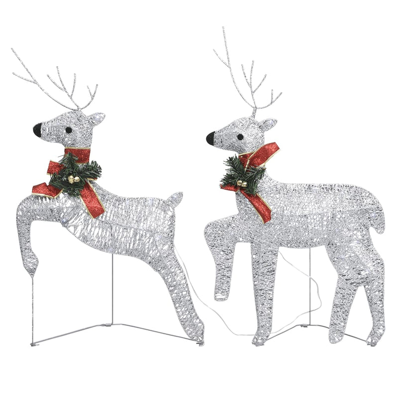 Christmas Reindeers 4 pcs Silver 80 LEDs Payday Deals