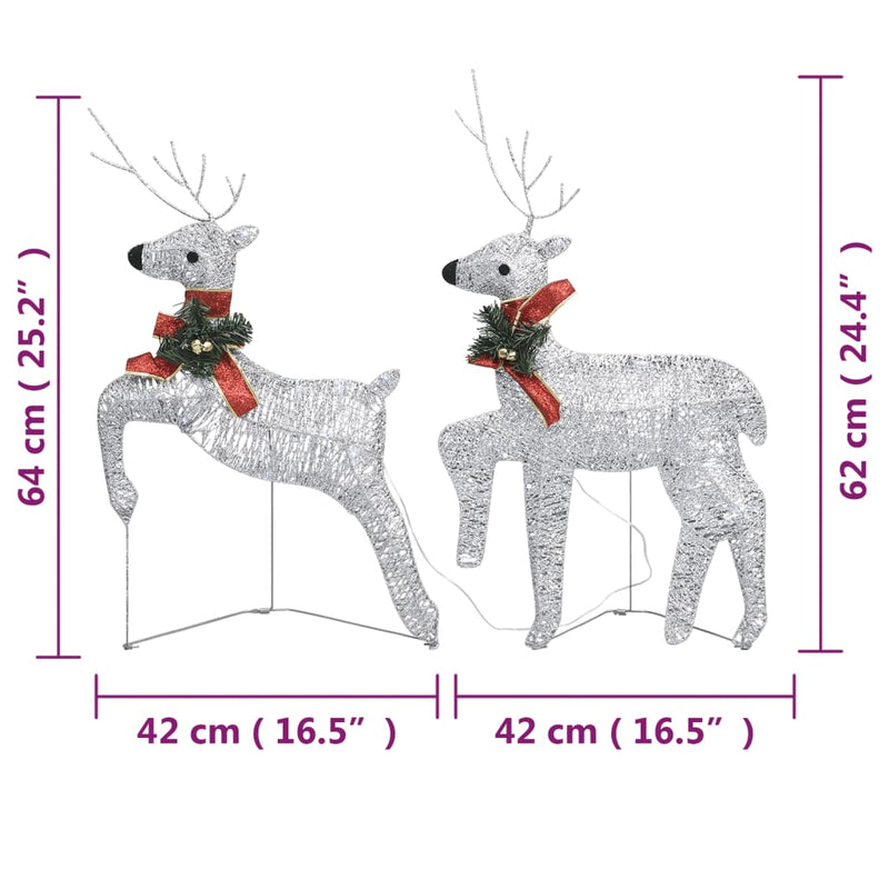 Christmas Reindeers 4 pcs Silver 80 LEDs Payday Deals