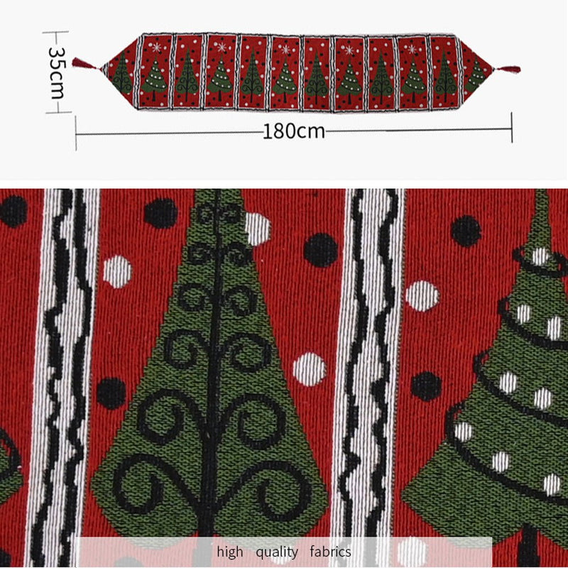Christmas Table Runner thickened knitted Dining Tablecloth Xmas Party Decor(Santa Claus) Payday Deals