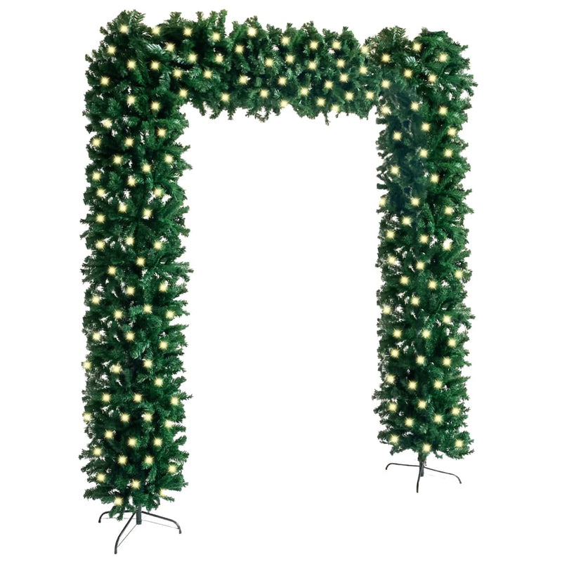 Christmas Tree Arch with LEDs Green 240 cm Payday Deals