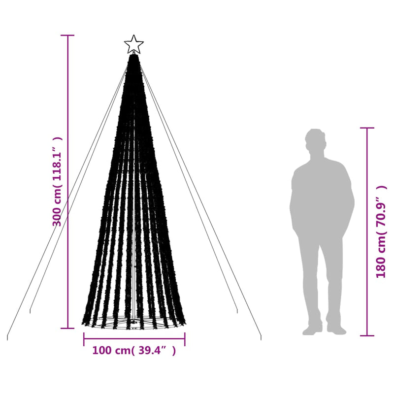 Christmas Tree Light Cone 688 LEDs Warm White 300 cm Payday Deals