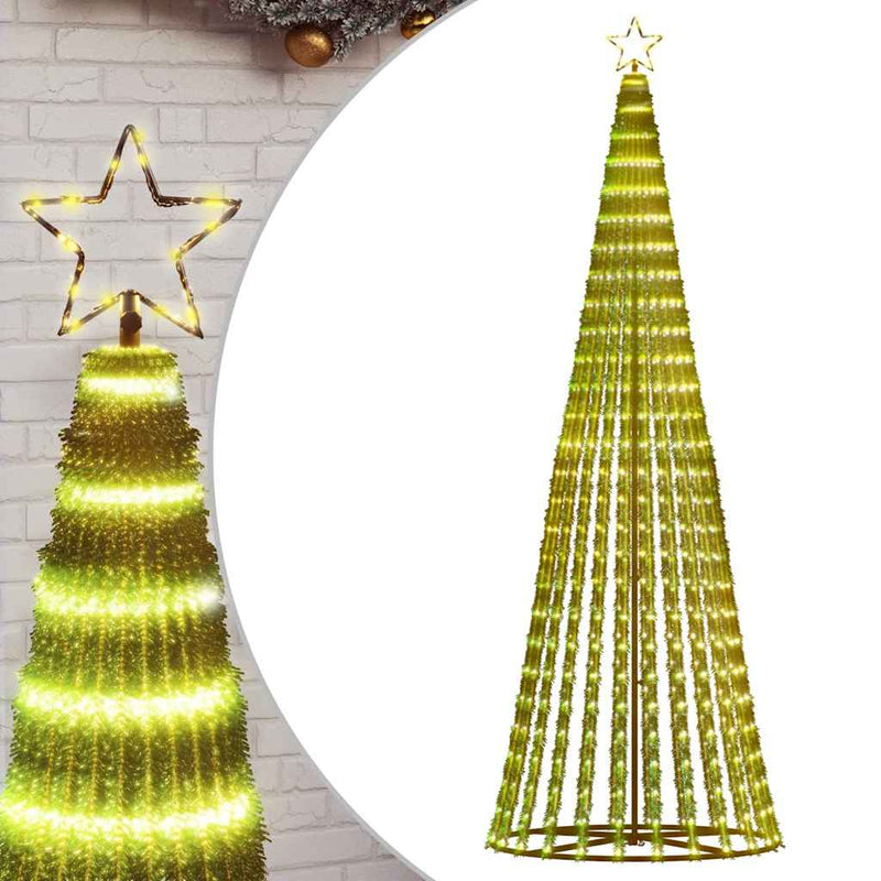 Christmas Tree Light with Spikes 570 LEDs Warm White 300 Sm Payday Deals