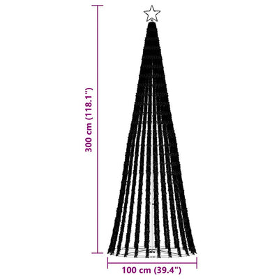 Christmas Tree Light with Spikes 570 LEDs Warm White 300 Sm Payday Deals