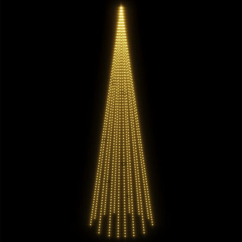 Christmas Tree on Flagpole Warm White 1134 LEDs 800 cm Payday Deals
