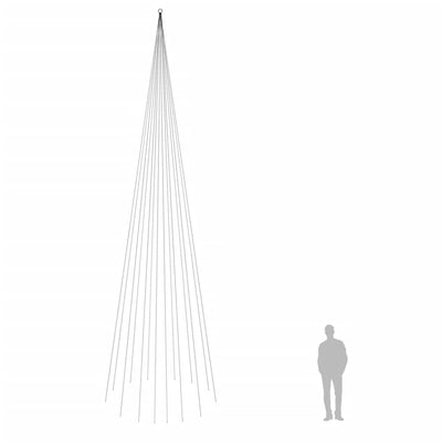 Christmas Tree on Flagpole Warm White 1134 LEDs 800 cm Payday Deals