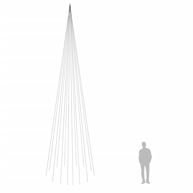 Christmas Tree on Flagpole Warm White 1134 LEDs 800 cm Payday Deals