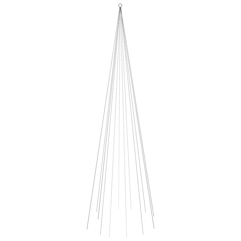 Christmas Tree on Flagpole Warm White 732 LEDs 500 cm Payday Deals