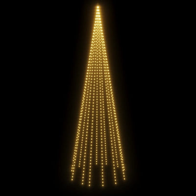 Christmas Tree on Flagpole Warm White 732 LEDs 500 cm Payday Deals