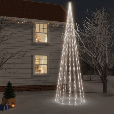 Christmas Tree with Spike Cold White 1134 LEDs 800 cm