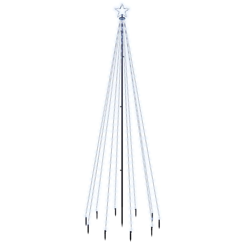 Christmas Tree with Spike Cold White 310 LEDs 300 cm Payday Deals