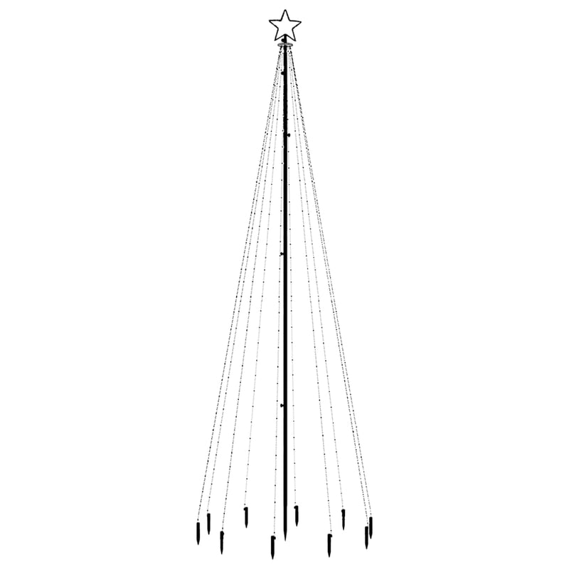 Christmas Tree with Spike Cold White 310 LEDs 300 cm Payday Deals