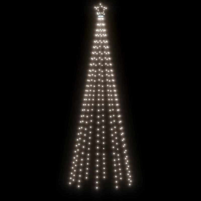 Christmas Tree with Spike Cold White 310 LEDs 300 cm Payday Deals