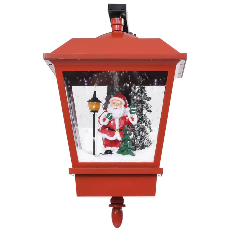 Christmas Wall Lamp with LED Lights and Santa Red 40x27x45 cm Payday Deals