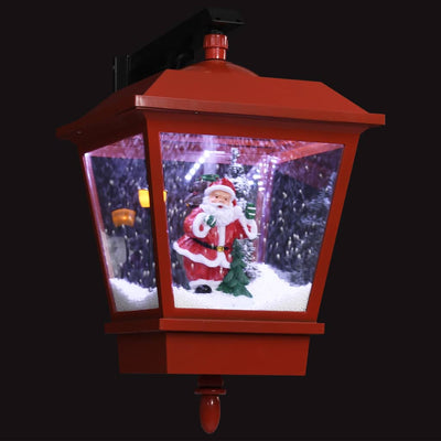 Christmas Wall Lamp with LED Lights and Santa Red 40x27x45 cm Payday Deals