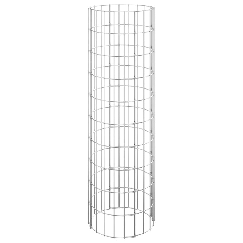 Circular Gabion Raised Beds 3 pcs Galvanised Steel Ø30x100 cm Payday Deals