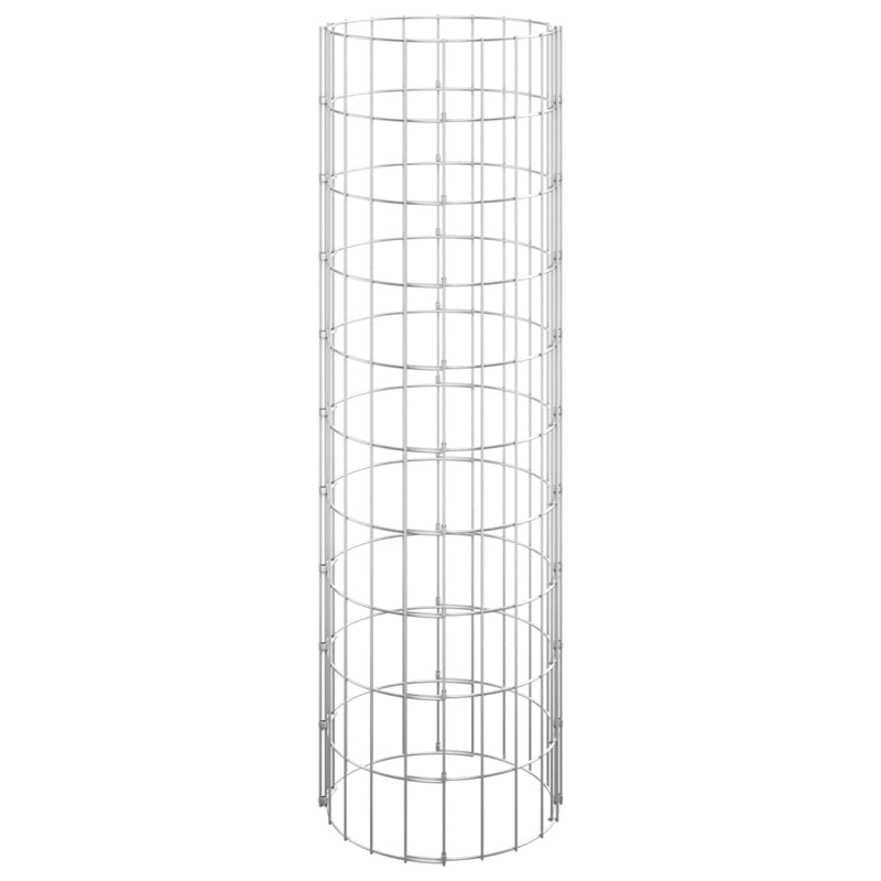 Circular Gabion Raised Beds 3 pcs Galvanised Steel Ø30x100 cm Payday Deals