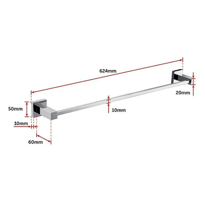 Classic Chrome Towel Bar Rail Bathroom Payday Deals