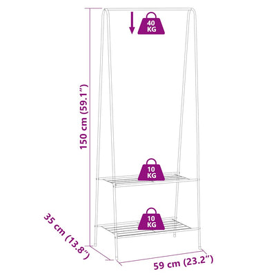 Clothes Rack 59x35x150 cm Black Payday Deals