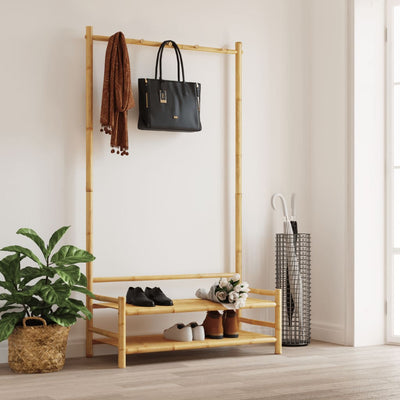 Clothes Rack with Shelves 103x40x183 cm Bamboo Payday Deals