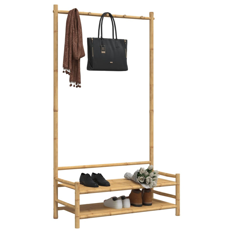 Clothes Rack with Shelves 103x40x183 cm Bamboo Payday Deals