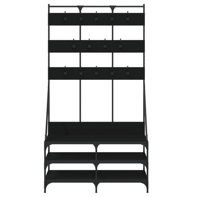 Clothes Rack with Shoe Storage Black 100x40x184 cm Payday Deals