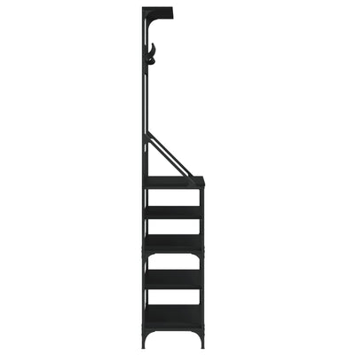 Clothes Rack with Shoe Storage Black 90x34x184 cm Payday Deals