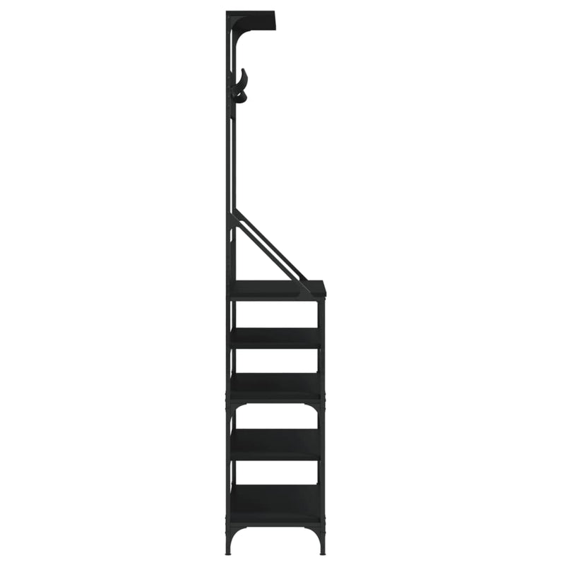 Clothes Rack with Shoe Storage Black 90x34x184 cm Payday Deals