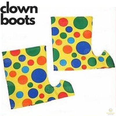 CLOWN BOOTS Shoe Covers Jester Elf Costume Party Halloween Shoes Payday Deals
