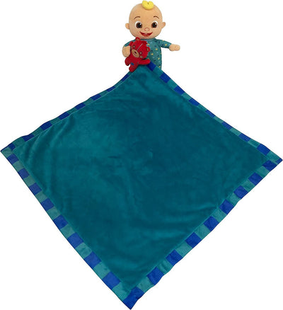 CoCoMelon Plush Blanket Comforter Kids Children w/ Toy - Blue (51x51cm) Payday Deals