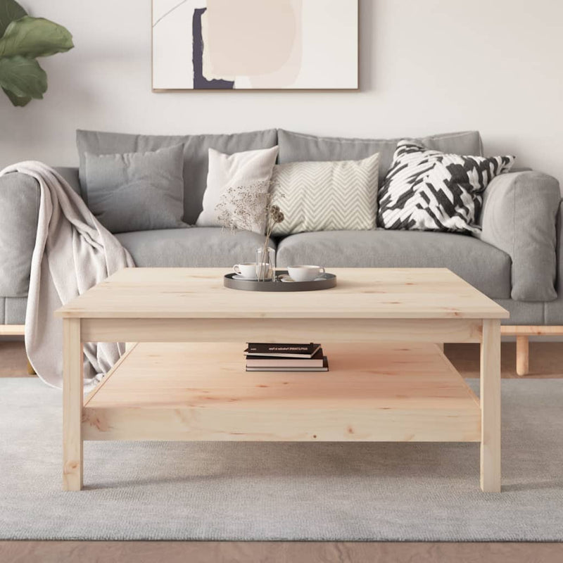 Coffee Table 100x100x40 cm Solid Wood Pine Payday Deals