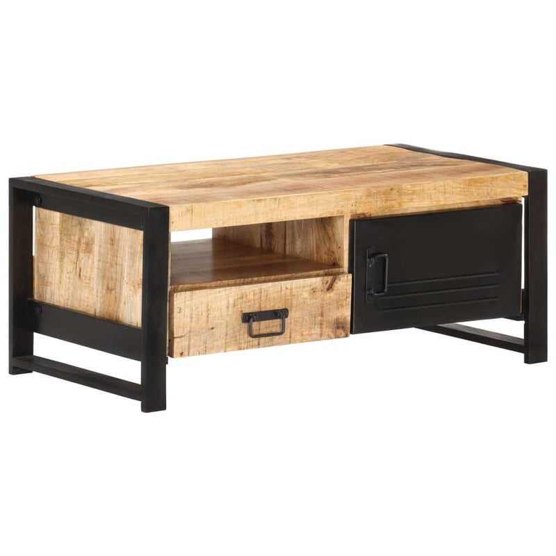 Coffee Table 100x50x40 cm Rough Mango Wood Payday Deals