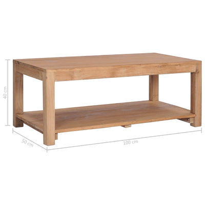 Coffee Table 100x50x40 cm Solid Teak Wood Payday Deals