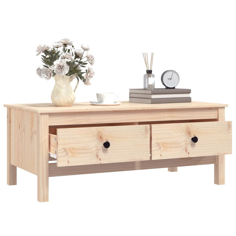 Coffee Table 100x50x40 cm Solid Wood Pine Payday Deals