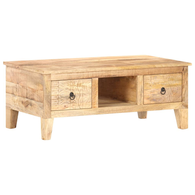 Coffee Table 100x55x40 cm Rough Mango Wood Payday Deals