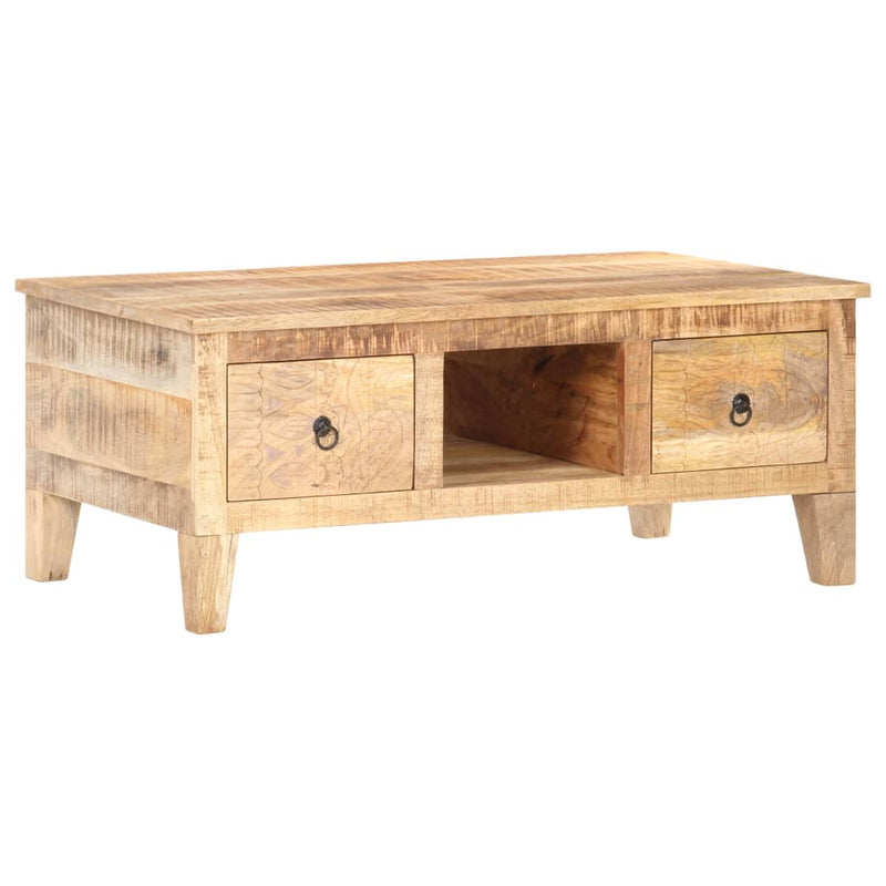 Coffee Table 100x55x40 cm Rough Mango Wood Payday Deals
