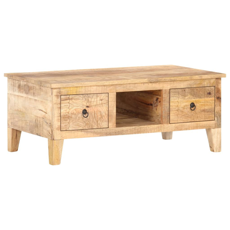 Coffee Table 100x55x40 cm Rough Mango Wood Payday Deals